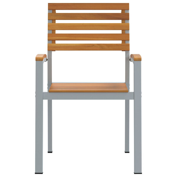 vidaXL Gar&eth;st&oacute;ll 2 pcs Br&uacute;nn 56 x 57 x 87 cm Hrein akas&iacute;utr&eacute;