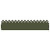 vidaXL Grasskantur 30 pcs Ol&iacute;fugr&aelig;nn 103 x 0,05 x 22 cm St&aacute;l
