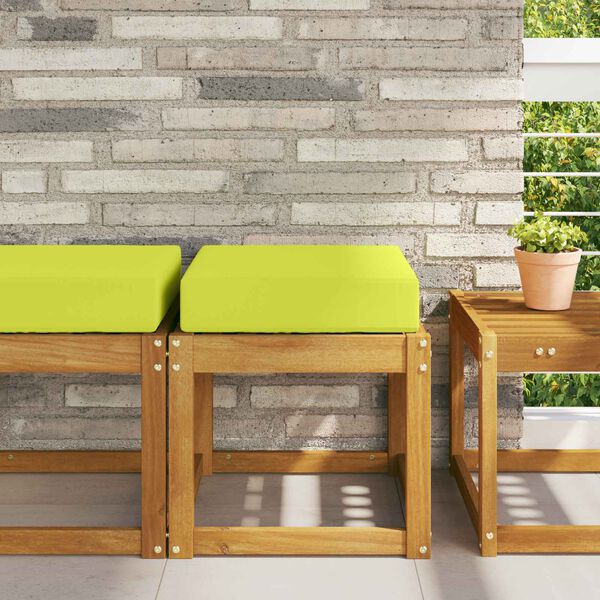 vidaXL Utandyra s&aelig;ti p&uacute;&eth;i Gr&aelig;nn 40 x 40 x 8 cm 100% p&oacute;l&yacute;ester