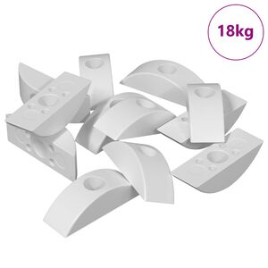 vidaXL H&aacute;lfm&aacute;navaskav&ouml;rn 18 pcs Hv&iacute;tt M6 P&oacute;l&yacute;pr&oacute;p&yacute;len