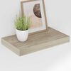 vidaXL Vegghengdar Hillur 2 stk. Eikarlita&eth;ar 40x23x3,8 cm MDF