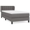 vidaXL H&oacute;lfa&eth; Springr&uacute;m me&eth; D&yacute;nu Gr&aacute;tt 90x190 cm Gervile&eth;ur