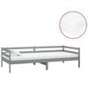 vidaXL Svefns&oacute;fi me&eth; D&yacute;nu 90x200 cm Gr&aacute; Gegnheil Fura