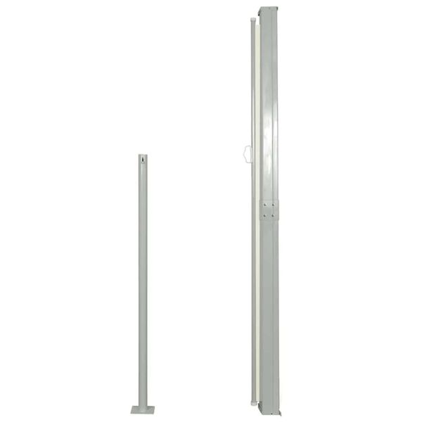 vidaXL Útdraganlegur Skjólveggur 140 x 300 cm Rjómahvítur