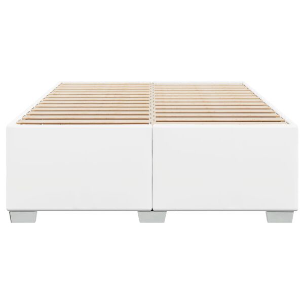 vidaXL Rúmgrind án Dýnu Hvít 140x190 cm Gervileður