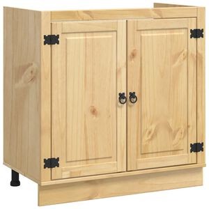 vidaXL Cabinet SKI Hunangsbjartur 80 x 46 x 81,5 cm Solid furuhikk
