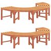 vidaXL Tr&eacute; bekkur 2 pcs N&aacute;tt&uacute;rulegur 160 x 80 x 45cm