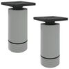 vidaXL F&aelig;tur fyrir h&uacute;sg&ouml;gn 2 pcs Hv&iacute;tt 64 x 64 x 100 mm PP