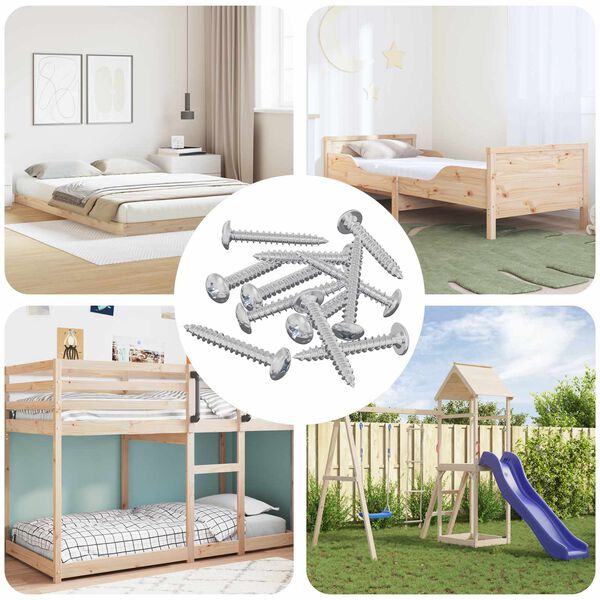 vidaXL Tr&eacute;stungur 8451 pcs Silfur St&aacute;l