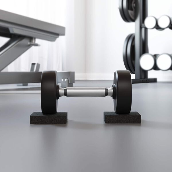 vidaXL G&uacute;mm&iacute;grj&oacute;t palla pad Svart 9 x 9 x 2 cm G&uacute;mm&iacute;