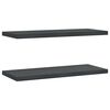 vidaXL Vegghillur 2 stk. 75x30 cm Svart Ry&eth;fr&iacute;tt St&aacute;l
