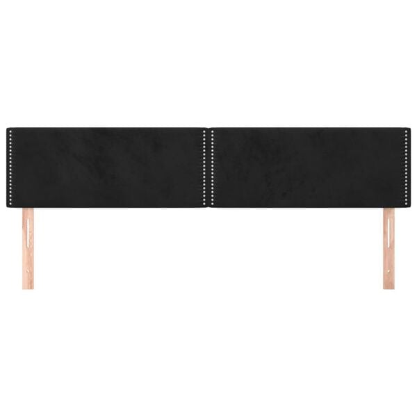 vidaXL H&ouml;fu&eth;gaflar Svart 160x5x78/88 cm Flauel