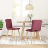 vidaXL Borðstofustólar 2 stk. Vínrautt Áklæði