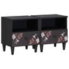 vidaXL N&aacute;ttbor&eth; me&eth; sk&uacute;ffu 2 pcs Br&uacute;nn 40 x 33 x 46 cm Hart mang&oacute;tr&eacute;