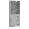 vidaXL H&aacute;r Sk&aacute;pur Steypugr&aacute;r 69,5x34x180 cm Samsettur Vi&eth;ur
