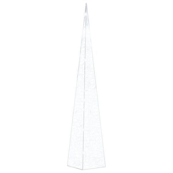 vidaXL Akrýl LED Ljóskeila til Skrauts Kalt-hvít 90 cm