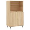 vidaXL H&aacute;r Sk&aacute;pur Sonoma Eikarlitur 60x36x110 cm Samsettur Vi&eth;ur