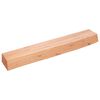 vidaXL Vegghilla Lj&oacute;sbr&uacute;n 60x10x6 cm Me&eth;h&ouml;ndlu&eth; Gegnheil Eik