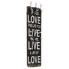vidaXL Vegghengdur Fatarekki me&eth; 6 Kr&oacute;kum 120x40 cm "LOVE LE"
