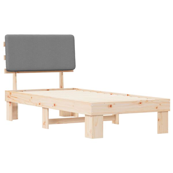 vidaXL R&uacute;mf&oacute;tur me&eth; kl&aelig;&eth;&eth;um h&ouml;f&eth;agafli Lj&oacute;sgr&aacute;r 90 x 200 cm