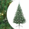 vidaXL Gervi fyrirfram l&yacute;stum j&oacute;latr&eacute; me&eth; 300 LED Gr&aelig;nn 210 cm PVC