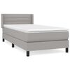 vidaXL H&oacute;lfa&eth; Springr&uacute;m me&eth; D&yacute;nu Lj&oacute;sgr&aacute;tt 80x200 cm Tauefni