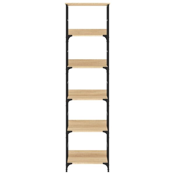 vidaXL b&oacute;kahilla &uacute;r Sonoma eik 50x33x188,5 cm verkfr&aelig;&eth;ilega vi&eth;artegund