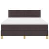 vidaXL LED Box Spring R&uacute;m me&eth; d&yacute;nu D&ouml;kk br&uacute;nt 140 x 190 cm d&uacute;kur