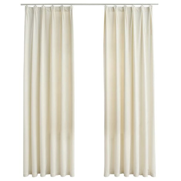 vidaXL Myrkvunartj&ouml;ld 2 stk. me&eth; Kr&oacute;kum Flauel Rj&oacute;magul 140x225 cm