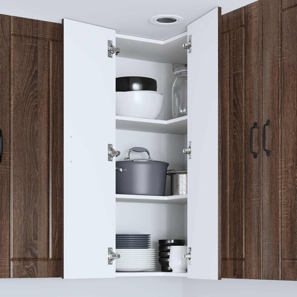 vidaXL Eldh&uacute;s sk&aacute;pur Br&uacute;nn eik 57 x 57 x 100 cm Samsettur vi&eth;ur