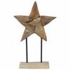 vidaXL J&oacute;la stjarna Br&uacute;nn 31 x 15 x 46 cm Solid teak vi&eth;ur