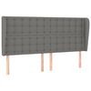 vidaXL H&ouml;f&eth;agafl me&eth; Eyrum 183x23x118/128 cm D&ouml;kkgr&aacute;tt Efni