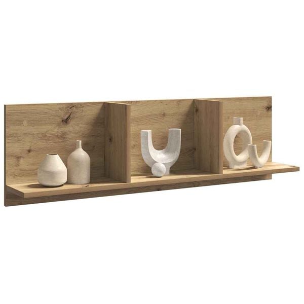 vidaXL Veggfestur Sk&aacute;pur Listamannseikarlitur 100x16,5x30 cm