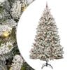 vidaXL Gervi j&oacute;latr&eacute; me&eth; 300 LED Gr&aelig;nn og hv&iacute;tur 270 cm PVC og m&aacute;lmur