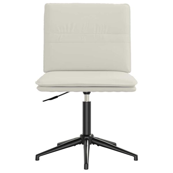 vidaXL borðstofustóll Rjómahvítir Flauel