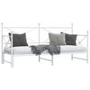 vidaXL Daybed me&eth; r&uacute;llu &aacute;n d&yacute;nu Hv&iacute;tt 90x190 cm St&aacute;l