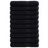 vidaXL Gestahandkl&aelig;&eth;i SOLUND 25 pcs Svartur 80 x 200 cm 550 gsm