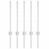 vidaXL Gir&eth;ingarp&oacute;stur 5 pcs Silfur 60 cm St&aacute;l