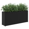 vidaXL Gr&oacute;&eth;urker me&eth; 2 Pottum 2 stk Svart 90x20x40 cm P&oacute;l&yacute;rattan