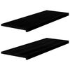 vidaXL gluggasyllur 2 stk D&ouml;kkbr&uacute;nt 110x40x2 cm gegnheil vi&eth;ar eik