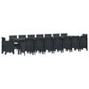 vidaXL Gar&eth;adining sett me&eth; p&uacute;&eth;um me&eth; p&uacute;&eth;i 17 pcs Antras&iacute;t PP
