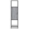 vidaXL Highboard Gr&aacute;tt Sonoma 35,5x35x139 cm Hanna&eth;ur vi&eth;ur og m&aacute;lmur