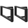 vidaXL s&oacute;fabor&eth;sf&aelig;tur T-laga 2 stk svart 70x25x(30-31) cm st&aacute;l