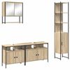 vidaXL Ba&eth;herbergismublasett me&eth; hur&eth; 4 pcs Sonoma Eik Samsettur vi&eth;ur