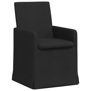 vidaXL Matsalst&oacute;lar 2 pcs Svartur 57 x 67 x 95 cm d&uacute;kur