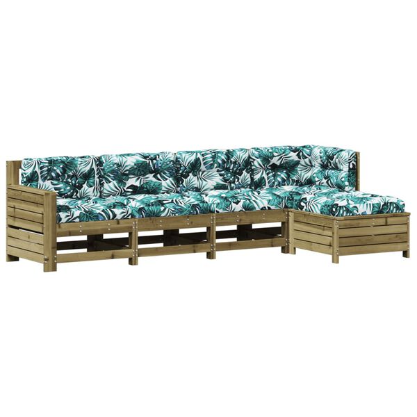 vidaXL 5 Parta Gar&eth;s&oacute;fasett me&eth; Sessum Gagnvarin Fura