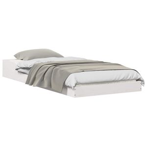 vidaXL Ramsv&iacute;k Hv&iacute;tt 100 x 210 cm Solid furuhikk