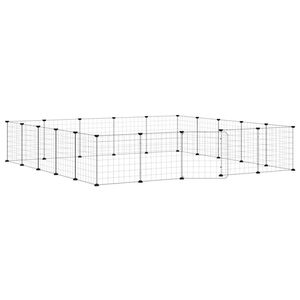 vidaXL 20-panela G&aelig;lud&yacute;rab&uacute;r me&eth; Hur&eth; Svart 35x35 cm St&aacute;l