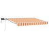 vidaXL Handvirk mark&iacute;sust&ouml;ng me&eth; LED 3 x 2,5 m P&oacute;l&yacute;et&yacute;len me&eth; PU h&uacute;&eth;un