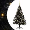 vidaXL Gervi fyrirfram l&yacute;stum j&oacute;latr&eacute; me&eth; 150 LED Svartur 150 cm PVC